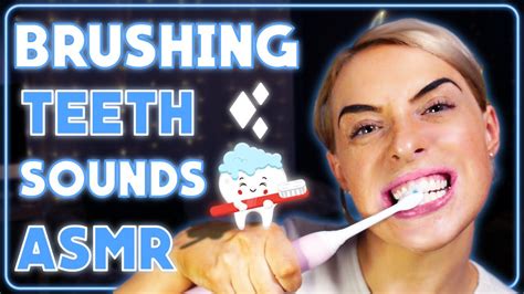 Asmr Teeth Brushing Sounds Brushing My Teeth Asmr 💦 🪥 🦷 Youtube