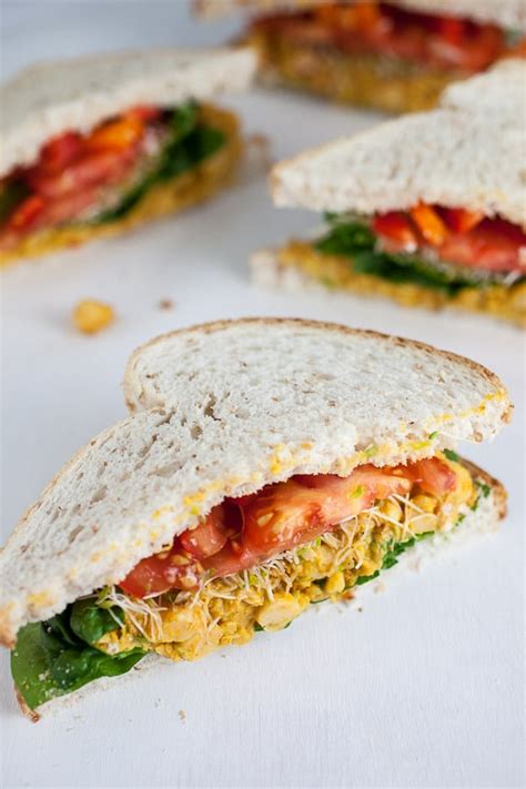 curried chickpea salad sandwich recipe vegan the rustic foodie®