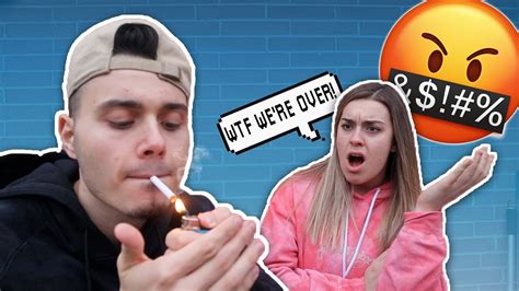 SMOKING CIGARETTE PRANK ON GIRLFRIEND YouTube