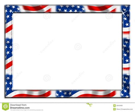 Illustration About Patriotic Red White And Blue Border Beveled Frame On