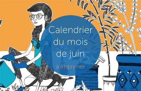 Chloé Manceau Illustratrice Calendrier Du Mois De Juin à Imprimer