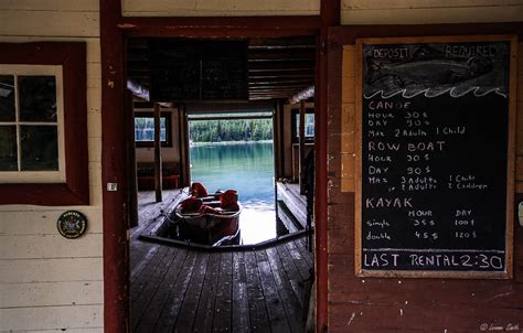 The Boat House At Maligne Lake Jasper National Park Alber Hey