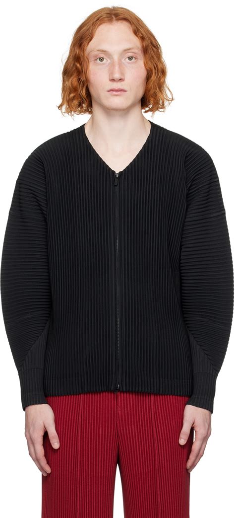 HOMME PLISSÉ ISSEY MIYAKE Black Monthly Color September Cardigan