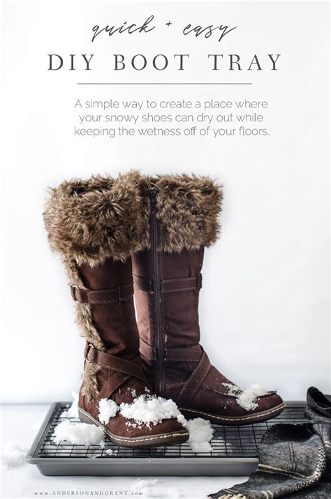 If you need some entryway. Keep Snowy Boots from Melting on Your Floors with this DIY Boot Tray | ANDERSON+GRANT