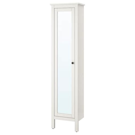 Hemnes High Cabinet With Mirror Door White 49x31x200 Cm Ikea