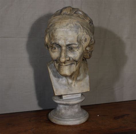 C1905 A Library Plaster Bust Of Voltaire Cast By Csmith From The