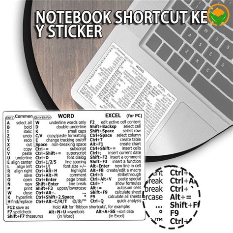 Multi Style Computer Reference Keyboard Shortcut Stickers For Windows
