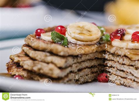 This low calorie pancakes recipe is another body for life diet classic. Stack Of Healthy Low Carbs Oat Pancakes Stock Image ...