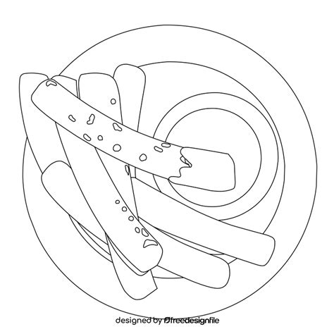 Churros Black And White Clipart Vector Free Download
