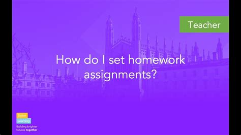 How Do I Set Homework Assignments Youtube