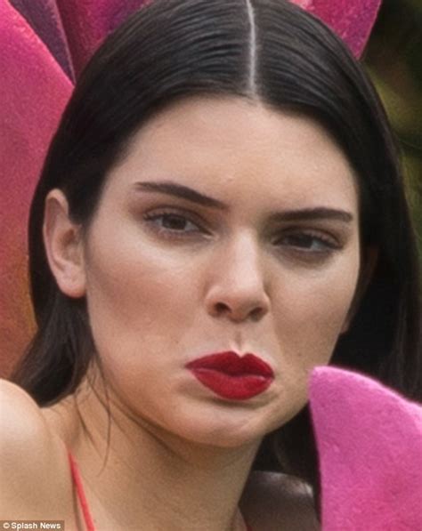 Blog Kendall Jenner Wears Red Lace Lingerie For New Photo Shoot