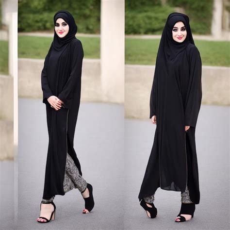 Hijab Girl With Tight Abaya And Ankle Strap High Heel Openart