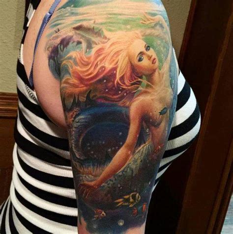 Astonishing Realistic Mermaid Tattoo Ideas Image HD