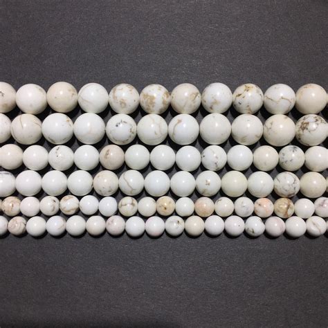 Natural White Turquoise Beads Mm Mm Mm Mm Mm Round Etsy