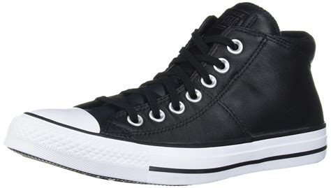 Converse Chuck Taylor All Star Madison Leather Mid Top Sneaker In Black