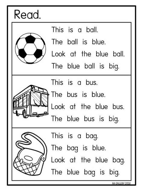 Easy Reading For Kindergarten