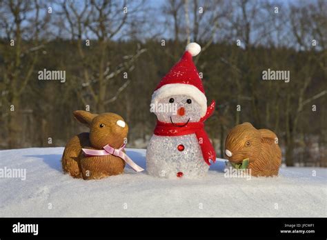 Easter In Snow Stock Photo Alamy
