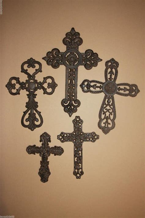 Shutterfly's personalized wall crosses provide a convenient way to create a religious keepsake for your home or to give as a gift that will be cherished and adored by a loved one. 5pcs Religious home decor rustic cast iron cross