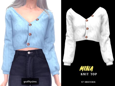 Mina Knit Top The Sims 4 Download Simsdomination Sims 4 Sims 4