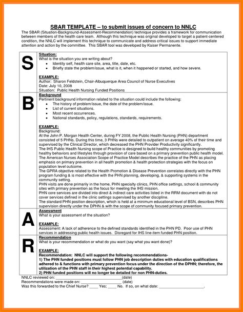 Sbar Form Template Nextinvitation Templates Sbar Nurs