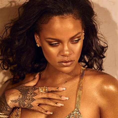 Rihanna Turns Golden Goddess For The Fenty Beauty Body
