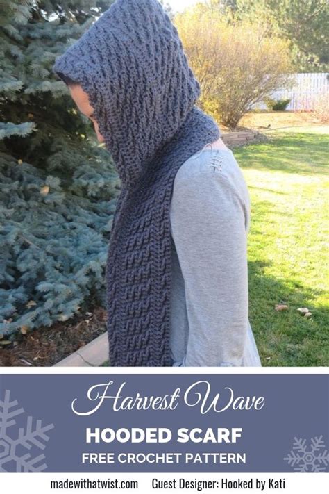beginner hooded scarf crochet pattern amelia s crochet