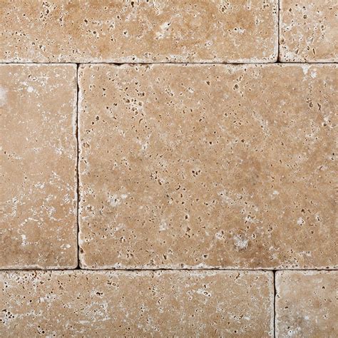 Walnut Travertine 6 X 12 Tumbled Subway Brick Field Tile Box Of 5