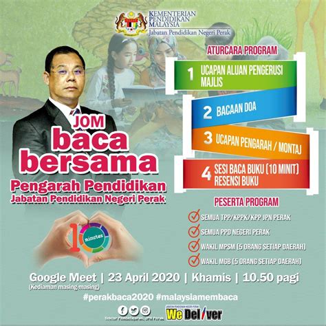 Jpn perak, jabatan pelajaran perak, jpp. Program JOM BACA Jabatan Pendidikan Negeri Perak