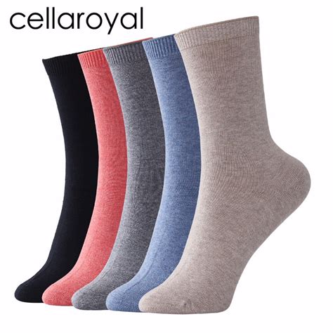 Cellaroyal Womens Value No Seam Toe Comfort Blend Cotton Crew Sock 1 Pair Premium Winter Socks