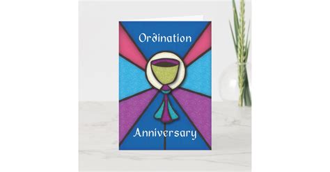 Priest Anniversary Of Ordination Congratulations Card Zazzle