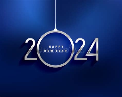 Happy New Year 2024 Background Holiday Greeting Card Design Stock