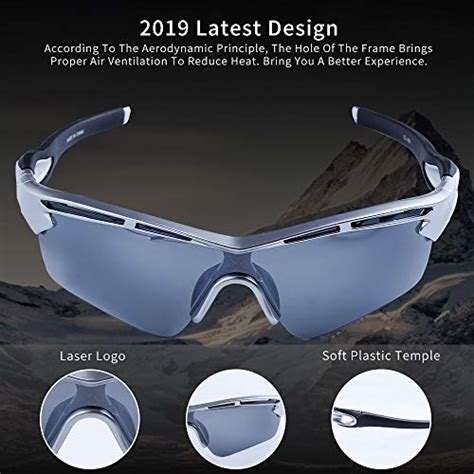 xr unisex polarized sports sunglasses for men women tr90 ultra lightweight unbreakable frame 100