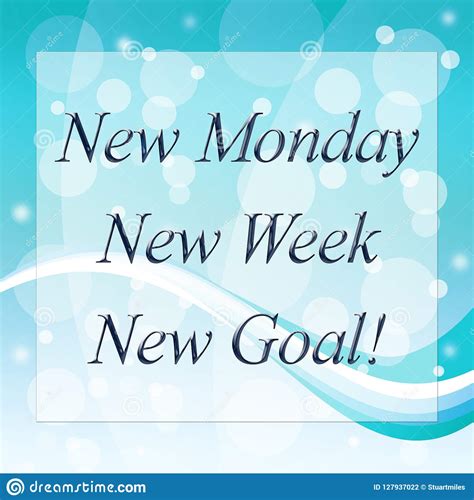 New Week Quotes Monday Goals 3d Illustration Stock Illustration