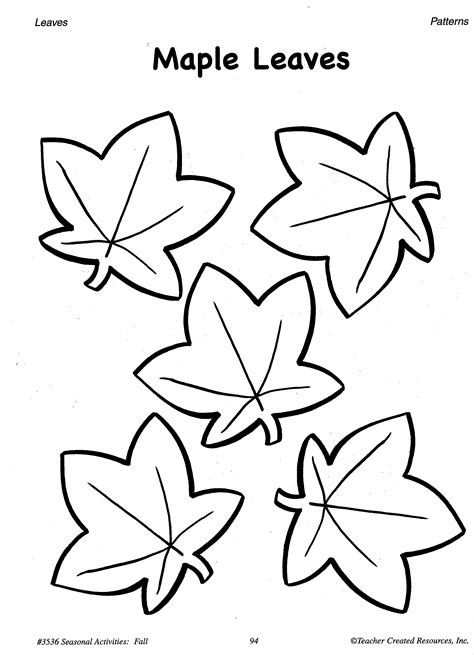 5 Best Images Of Preschool Leaf Printable Pattern Printable Leaf