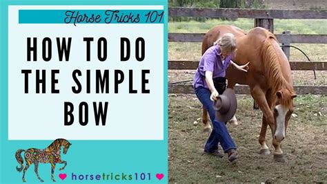 Horse Tricks 101 Simple Bow Trigger Showing How To Do The Horse