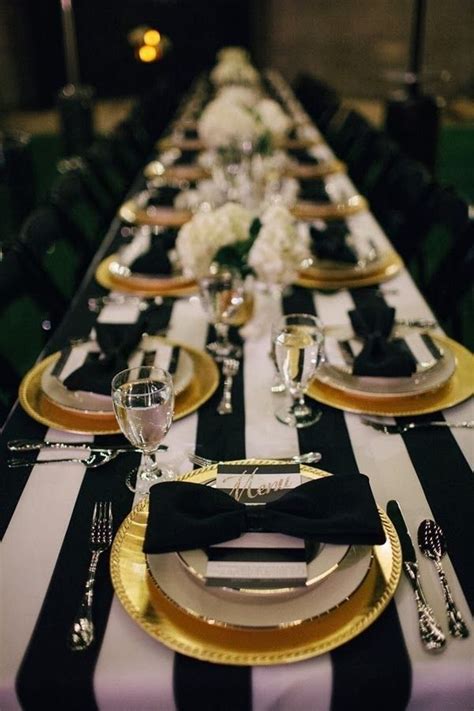 Incredible Black And Gold Table Decorations Ideas References Fsabd