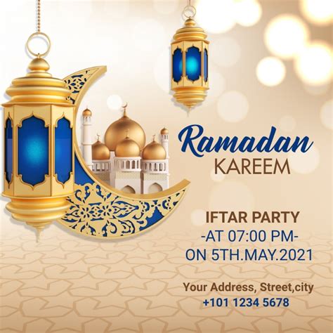 Copy Of Ramadan Kareem Iftar Party Invitation Postermywall