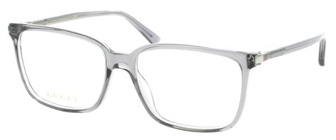 Eyeglasses Gucci Gg 0019o 003 5616 Man Gris Transparent Square Frames