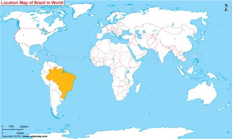 Brazil Location On World Map Location Of Brazil On World Map South