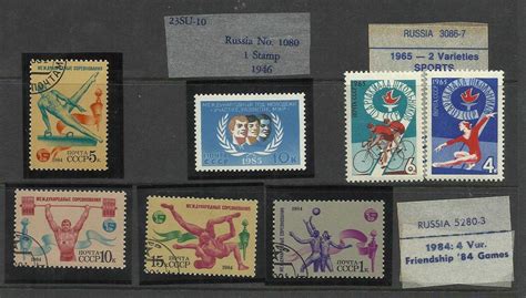Rare Russian Olympics Stamps 1946 1965 1984 For Sale