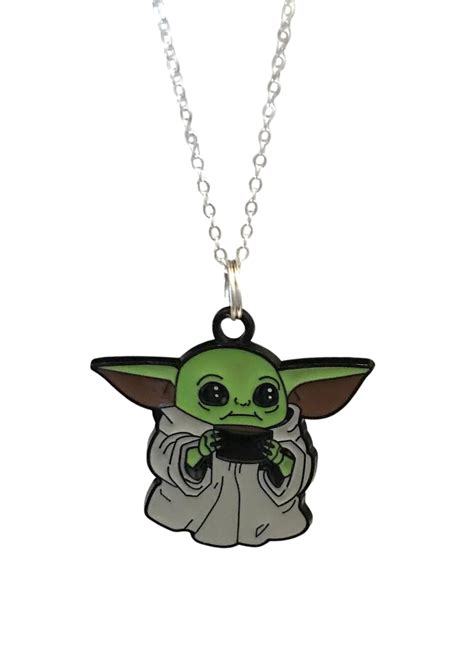 Aktap Star War Inspired Jewelry Baby Yoda Necklace Cartoon Cosplay T