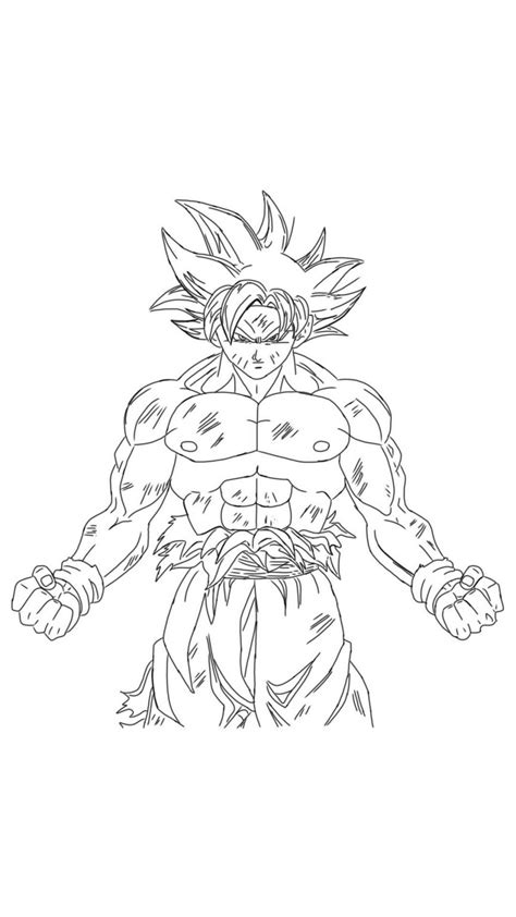 Drawing Gokus Ultra Instinct Max Installer Concernant Coloriage Goku