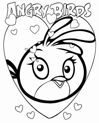 Angry Coloring Birds Pages Bird Topcoloringpages Valentines