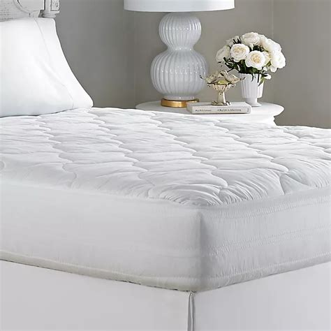 Laura Ashley 300 Thread Count Mattress Pad In White Bed Bath And Beyond