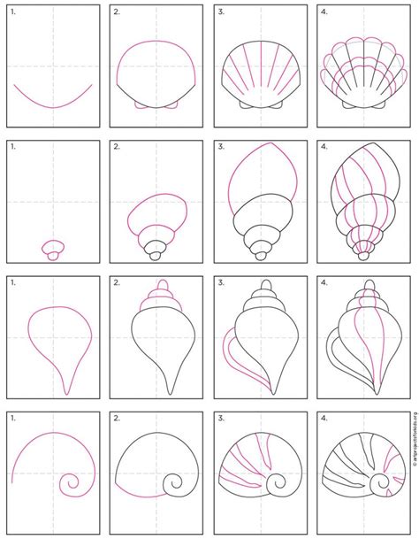 How To Draw A Sea Shell · Art Projects For Kids