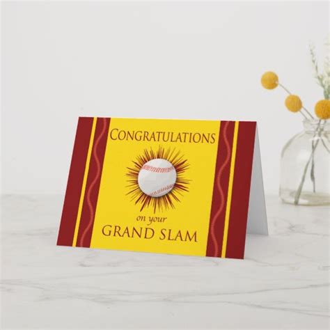 Each month you will receive a grand slam card club box with packs of unopened sports cards. Congratulations on Your Grand Slam, Baseball Card | Zazzle.com | Baseball card shop, Baseball ...
