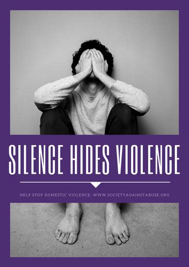 Purple Woman Domestic Violence Poster Templates By Canva