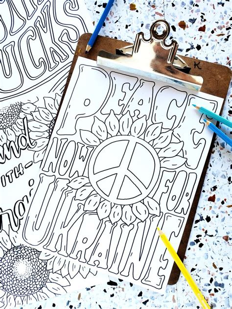 Support Ukraine Coloring Page And Protest Posters Ukraine Fundraiser