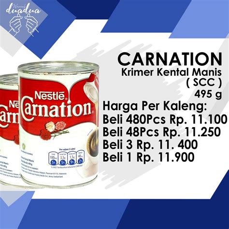 Susu Carnation Besar Krimer Kental Manis Skm 495gr Fresh Shopee