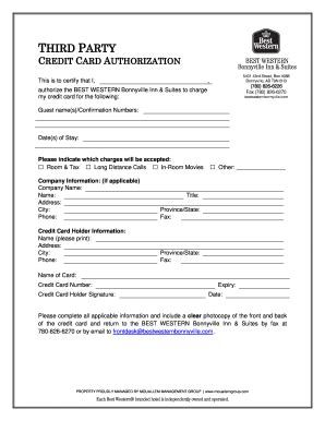 Maybe you would like to learn more about one of these? 22 Printable hotel credit card authorization form template - Fillable Samples in PDF, Word to ...